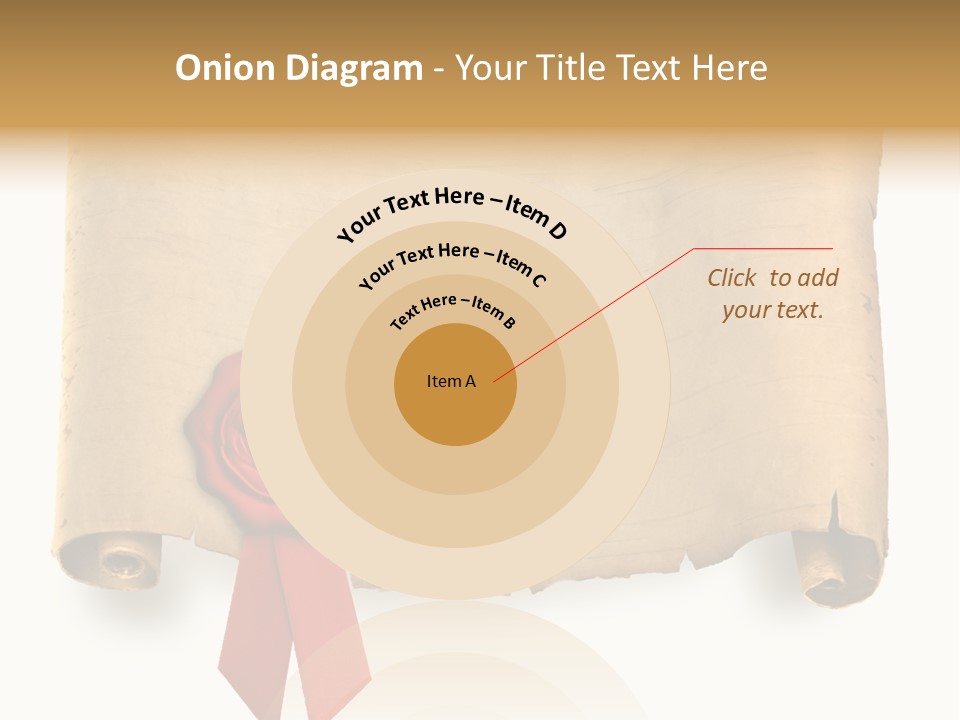 Ribbon Sheet White PowerPoint Template