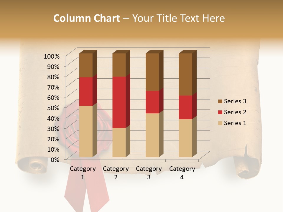 Ribbon Sheet White PowerPoint Template