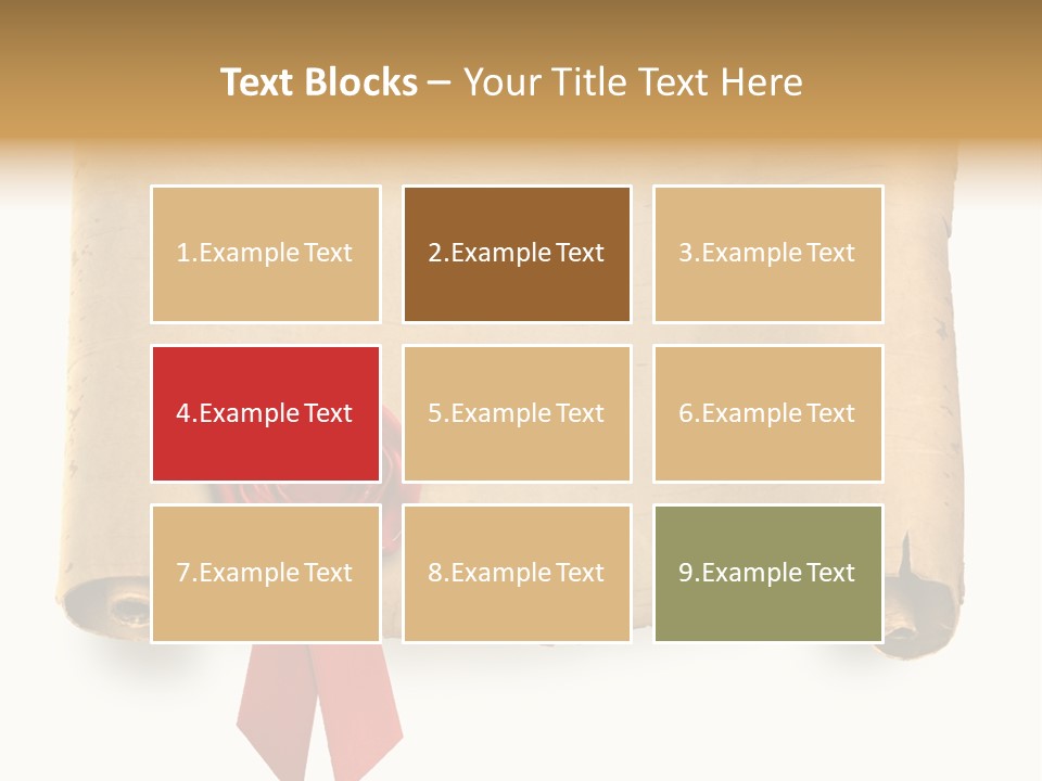 Ribbon Sheet White PowerPoint Template