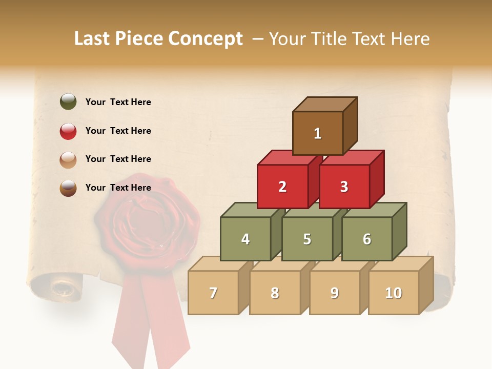 Ribbon Sheet White PowerPoint Template