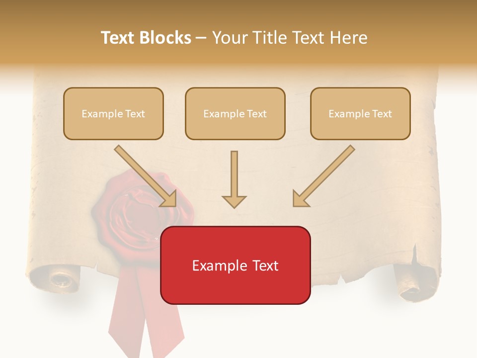 Ribbon Sheet White PowerPoint Template