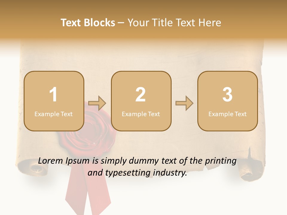 Ribbon Sheet White PowerPoint Template