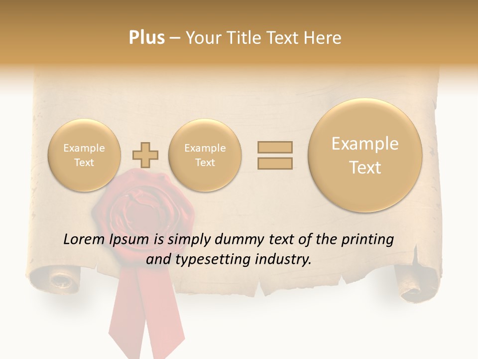 Ribbon Sheet White PowerPoint Template