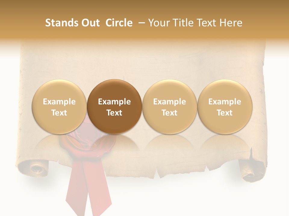 Ribbon Sheet White PowerPoint Template
