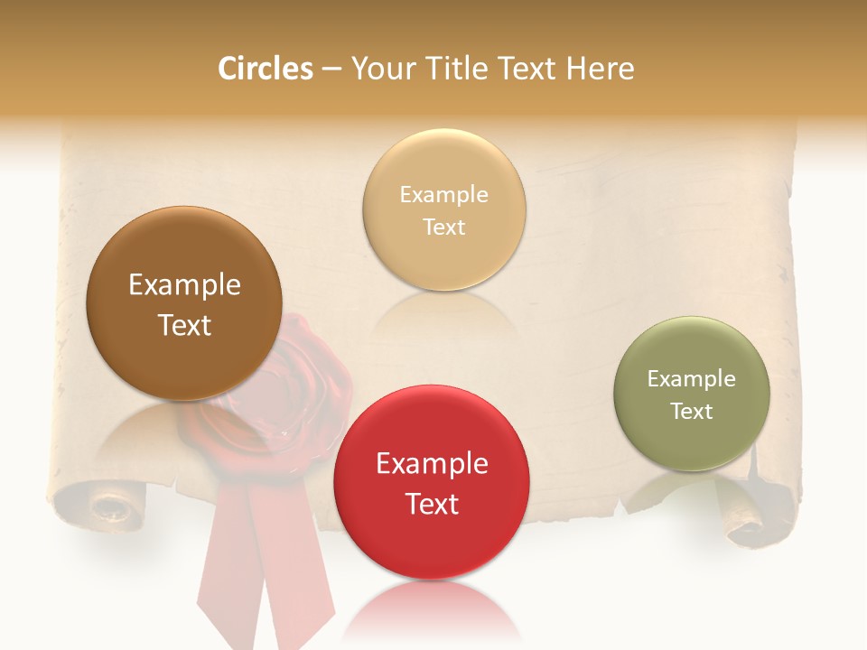 Ribbon Sheet White PowerPoint Template