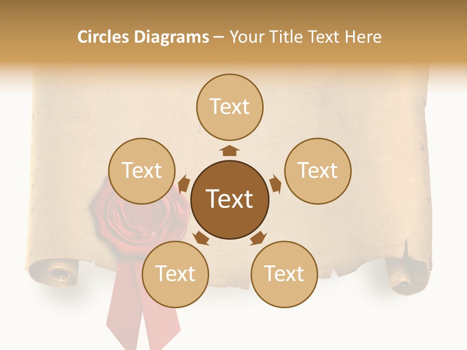 Ribbon Sheet White PowerPoint Template