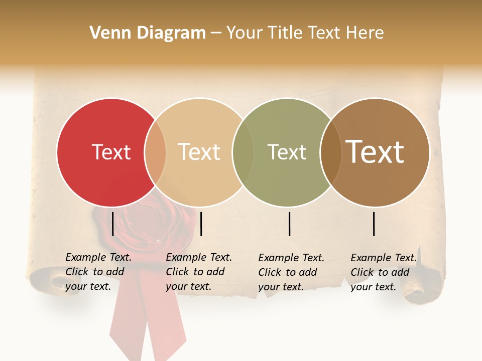 Ribbon Sheet White PowerPoint Template