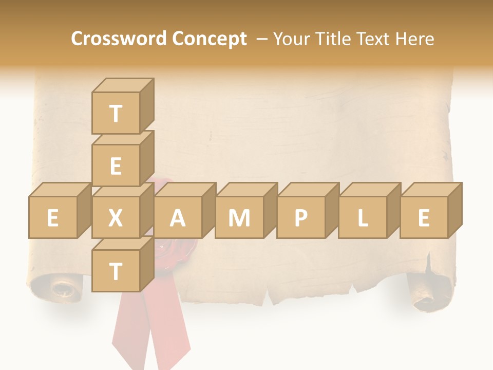 Ribbon Sheet White PowerPoint Template