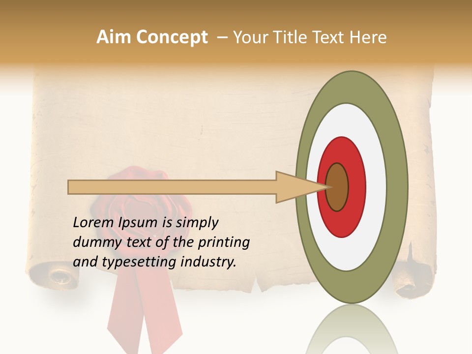 Ribbon Sheet White PowerPoint Template