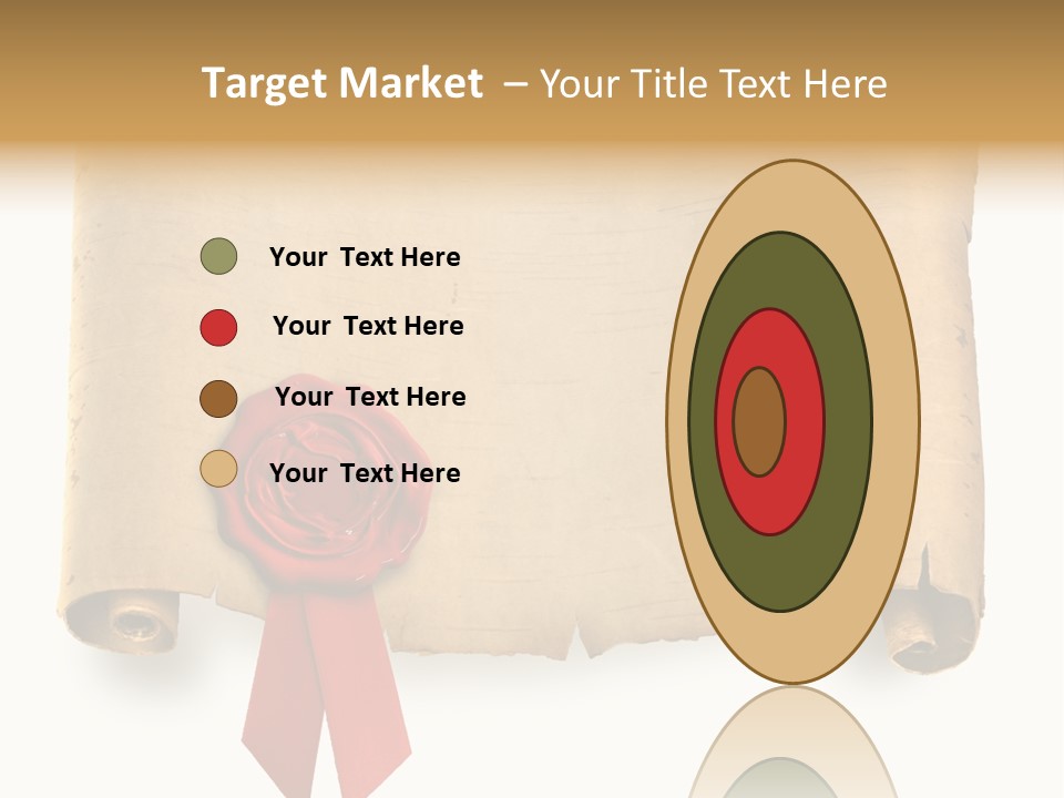 Ribbon Sheet White PowerPoint Template