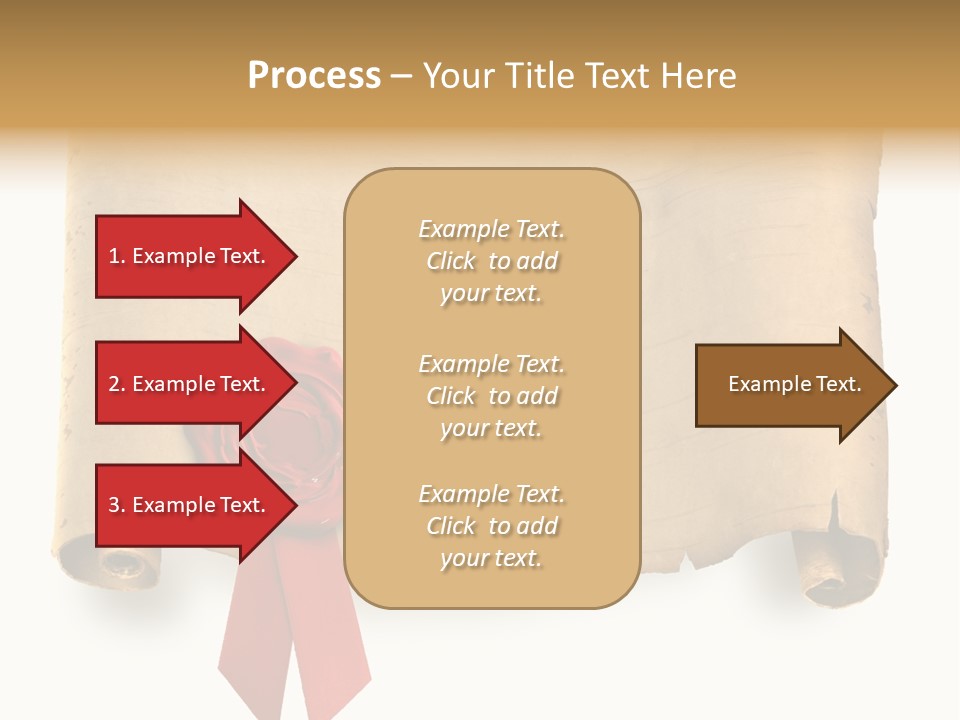 Ribbon Sheet White PowerPoint Template