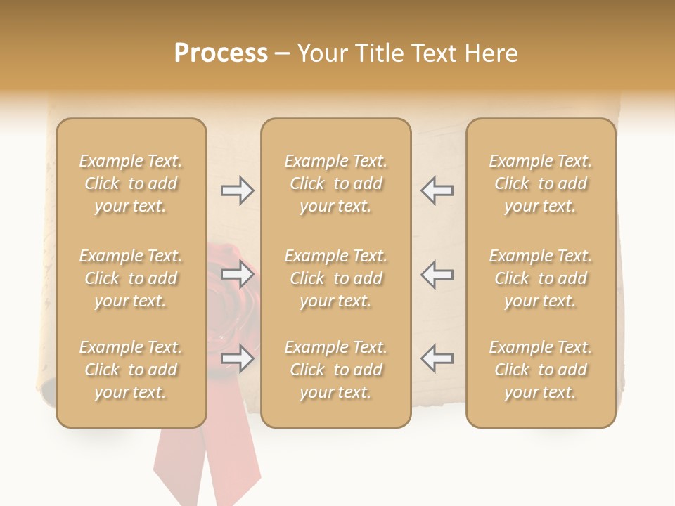 Ribbon Sheet White PowerPoint Template