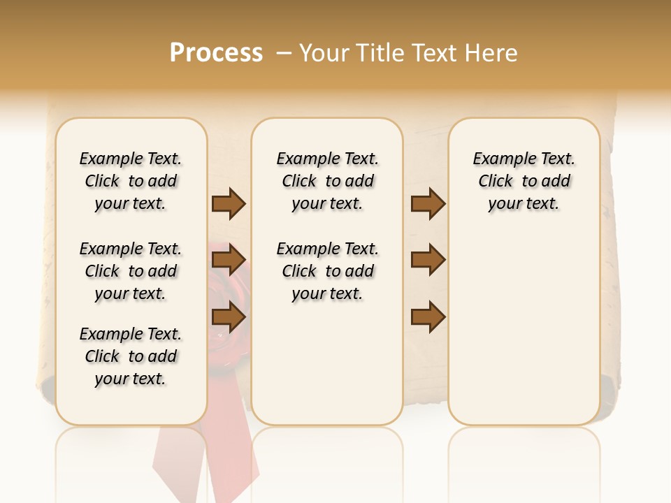 Ribbon Sheet White PowerPoint Template