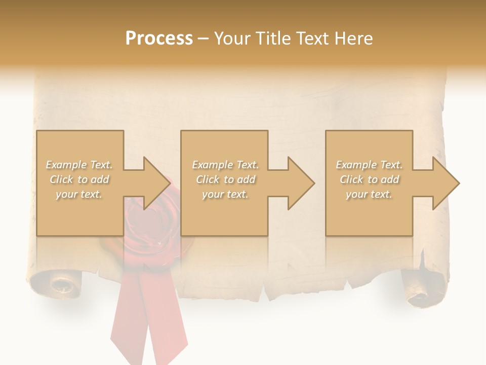 Ribbon Sheet White PowerPoint Template