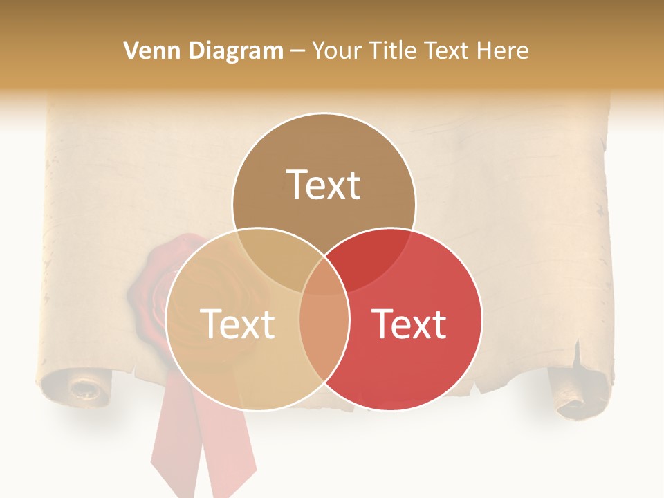 Ribbon Sheet White PowerPoint Template