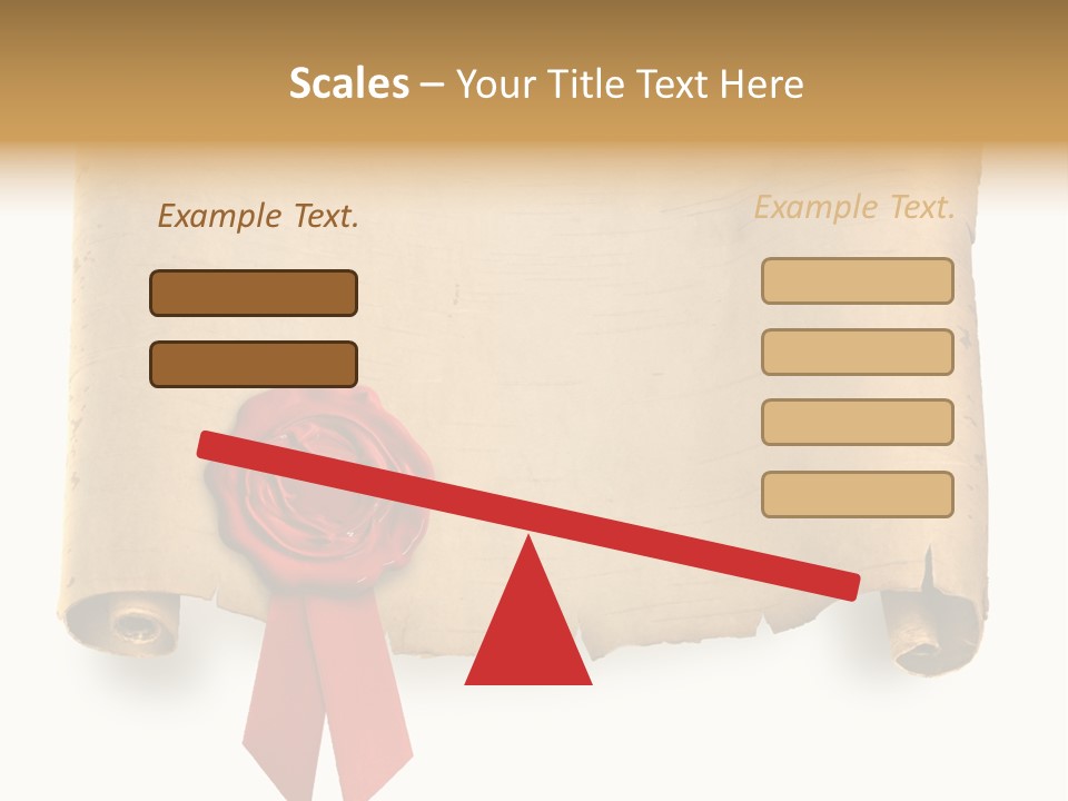 Ribbon Sheet White PowerPoint Template