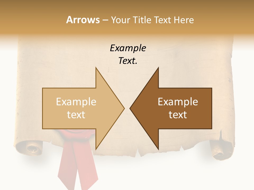 Ribbon Sheet White PowerPoint Template