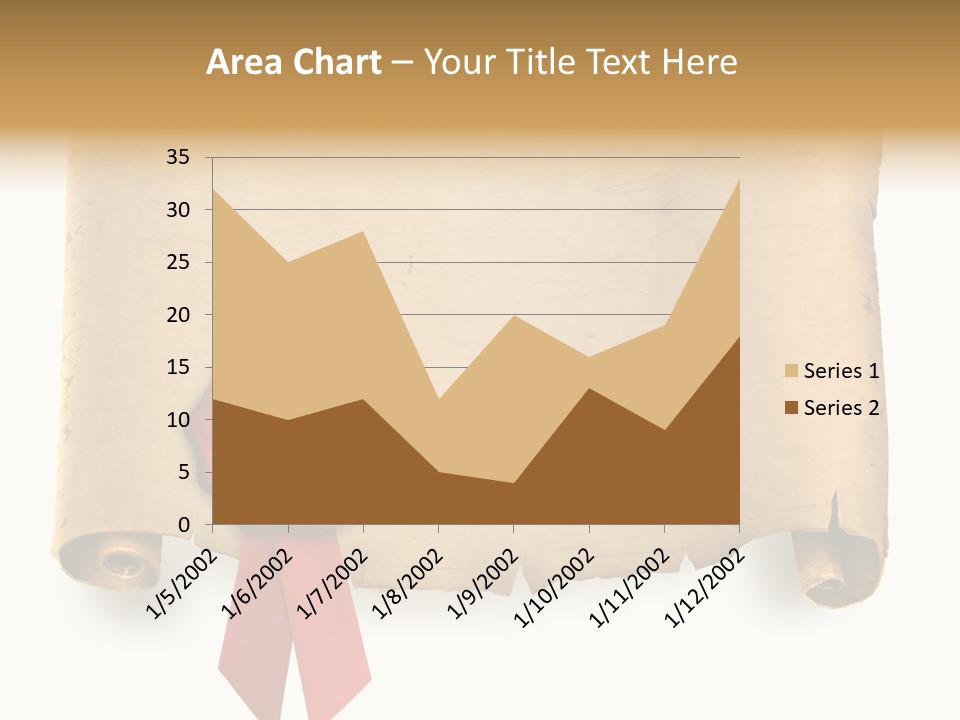 Ribbon Sheet White PowerPoint Template