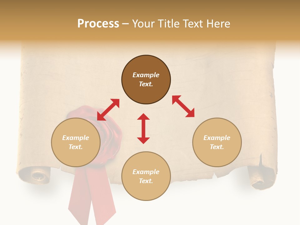 Ribbon Sheet White PowerPoint Template