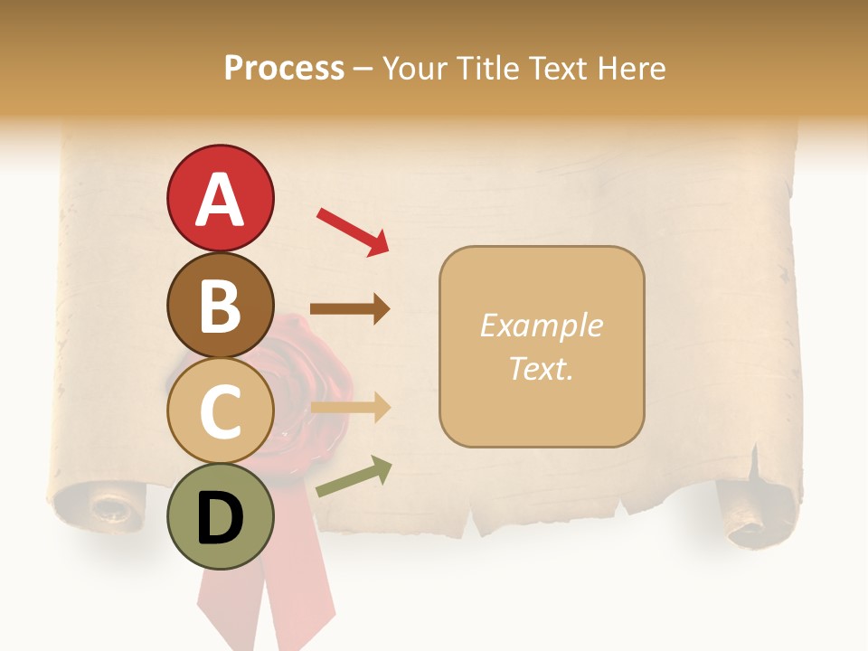 Ribbon Sheet White PowerPoint Template