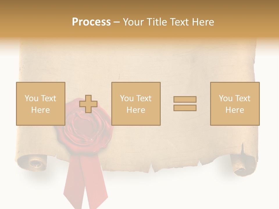Ribbon Sheet White PowerPoint Template