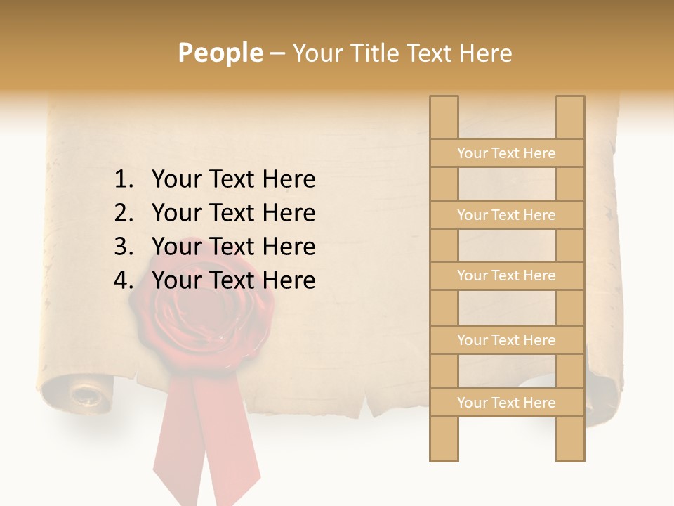 Ribbon Sheet White PowerPoint Template