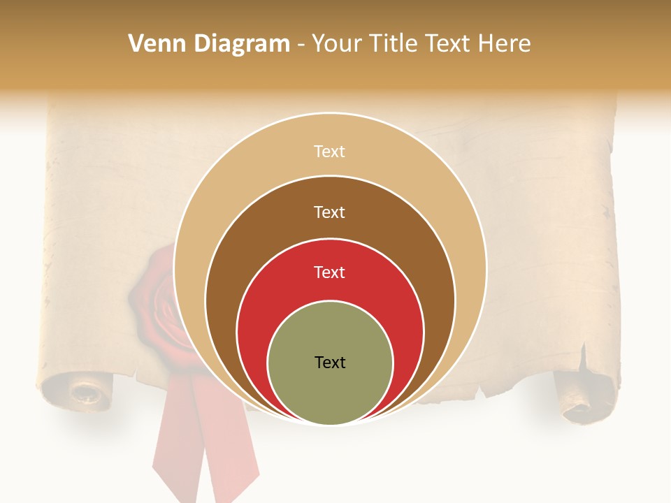 Ribbon Sheet White PowerPoint Template