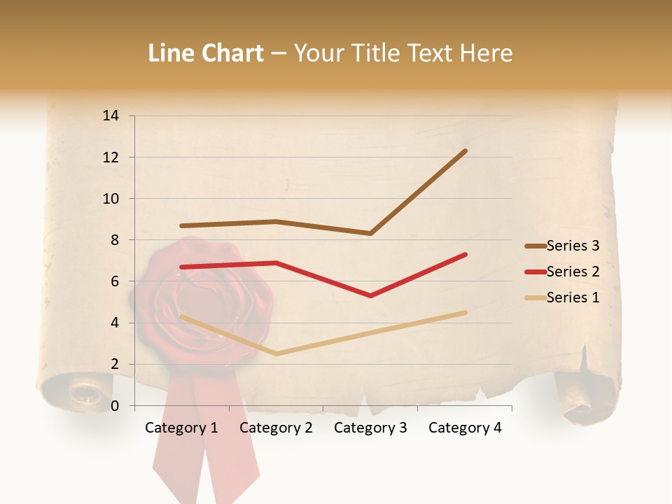 Ribbon Sheet White PowerPoint Template