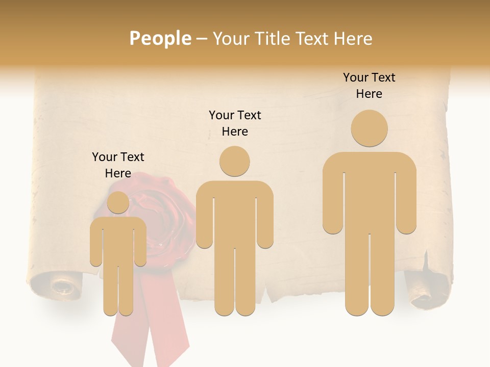 Ribbon Sheet White PowerPoint Template