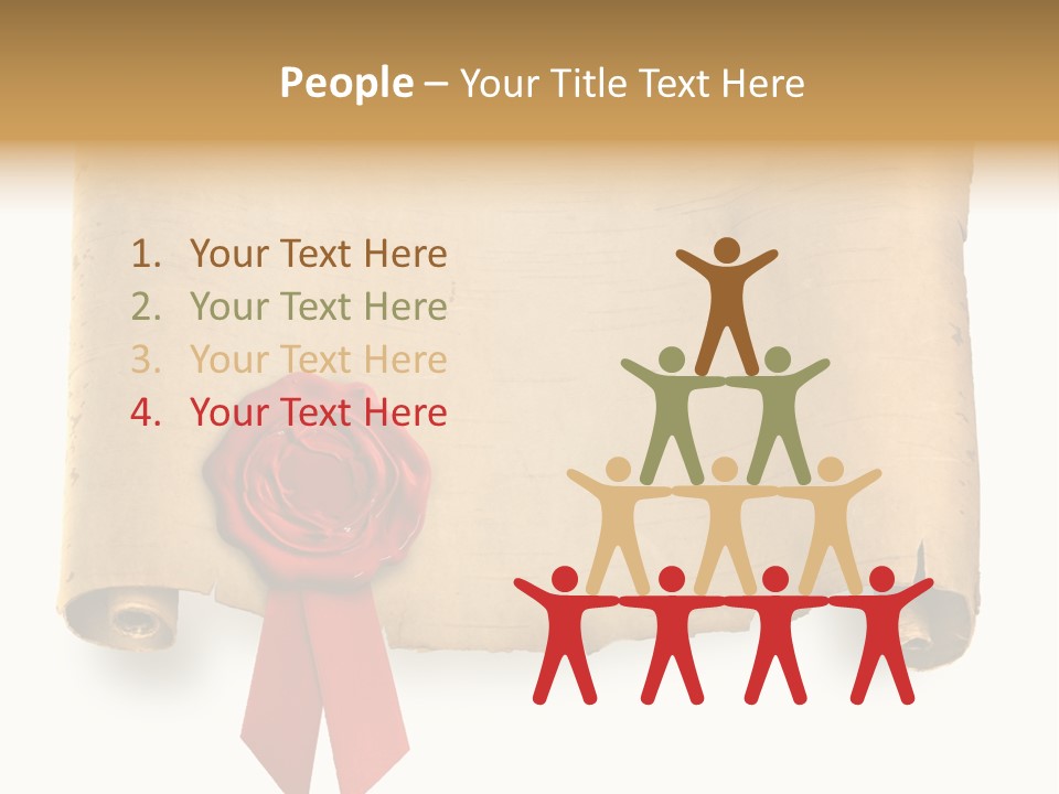 Ribbon Sheet White PowerPoint Template