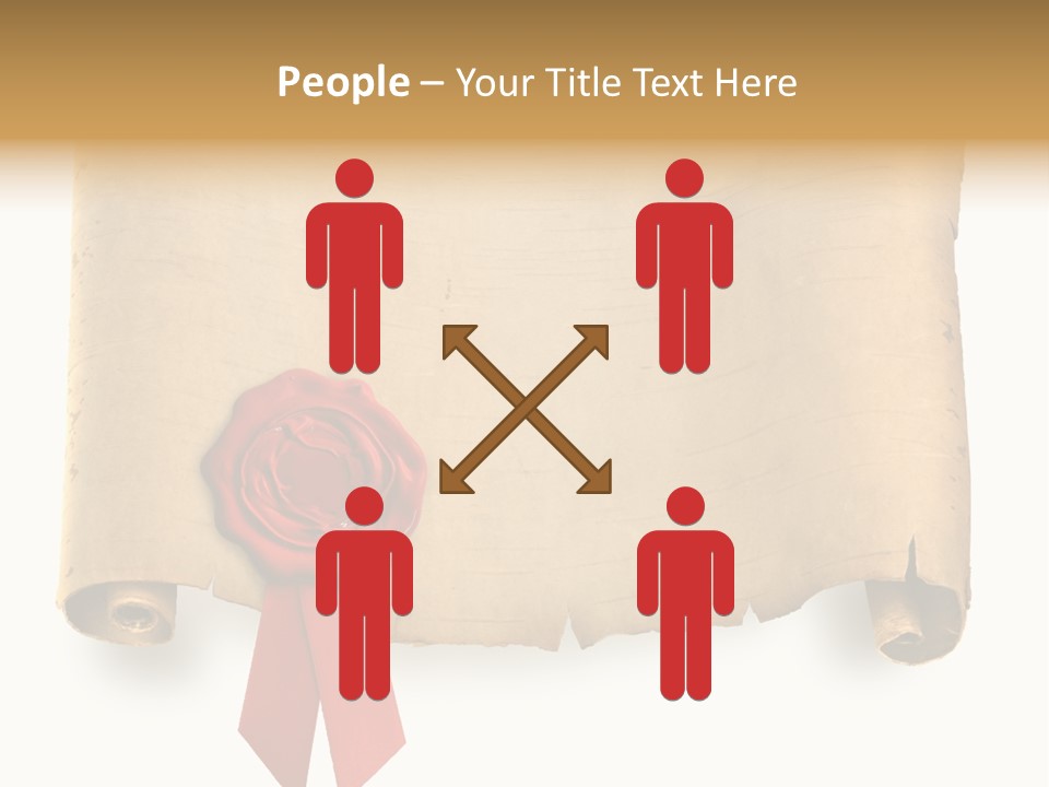 Ribbon Sheet White PowerPoint Template