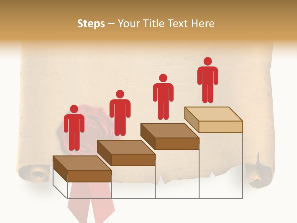 Ribbon Sheet White PowerPoint Template