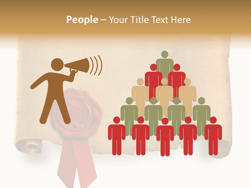 Ribbon Sheet White PowerPoint Template