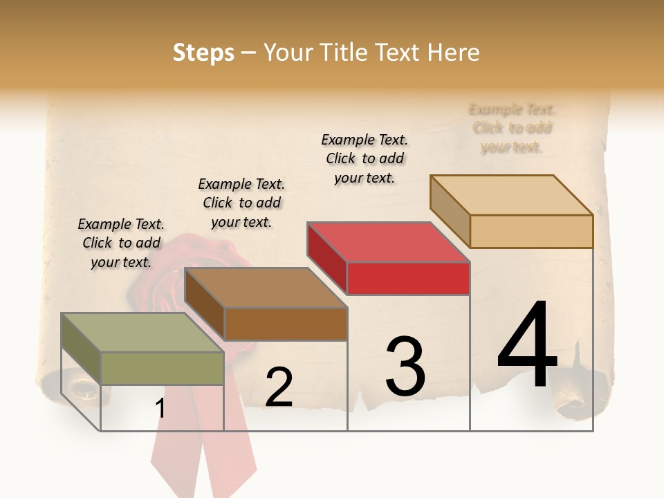 Ribbon Sheet White PowerPoint Template