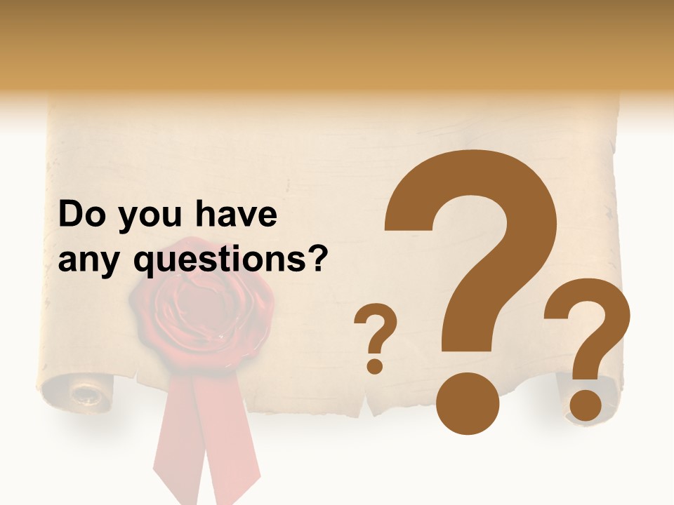 Ribbon Sheet White PowerPoint Template