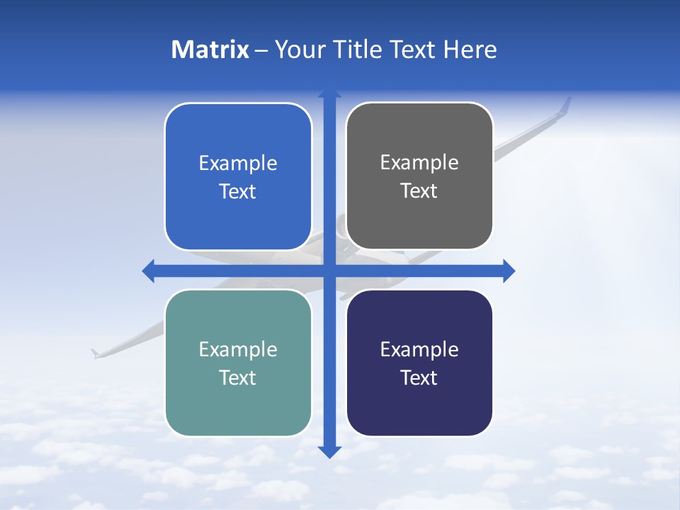 Glow Symbol Aircraft PowerPoint Template