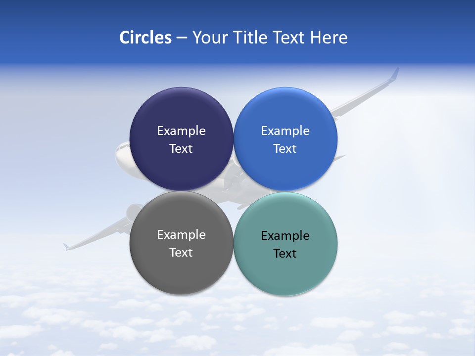 Glow Symbol Aircraft PowerPoint Template