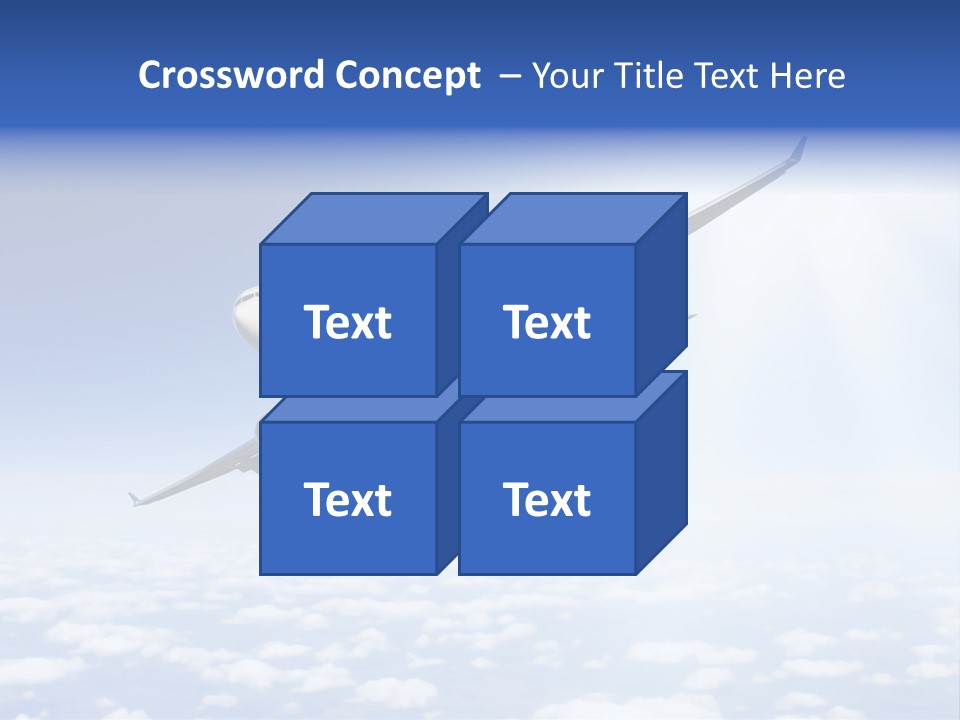 Glow Symbol Aircraft PowerPoint Template