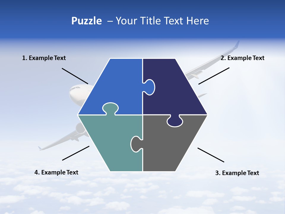 Glow Symbol Aircraft PowerPoint Template