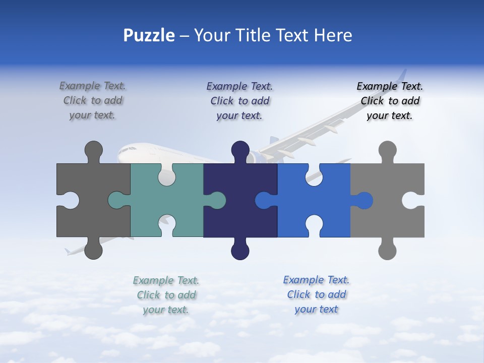 Glow Symbol Aircraft PowerPoint Template