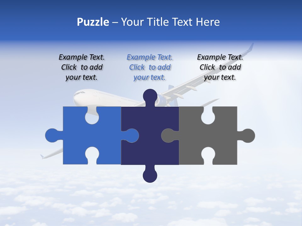 Glow Symbol Aircraft PowerPoint Template