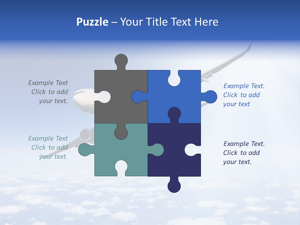 Glow Symbol Aircraft PowerPoint Template