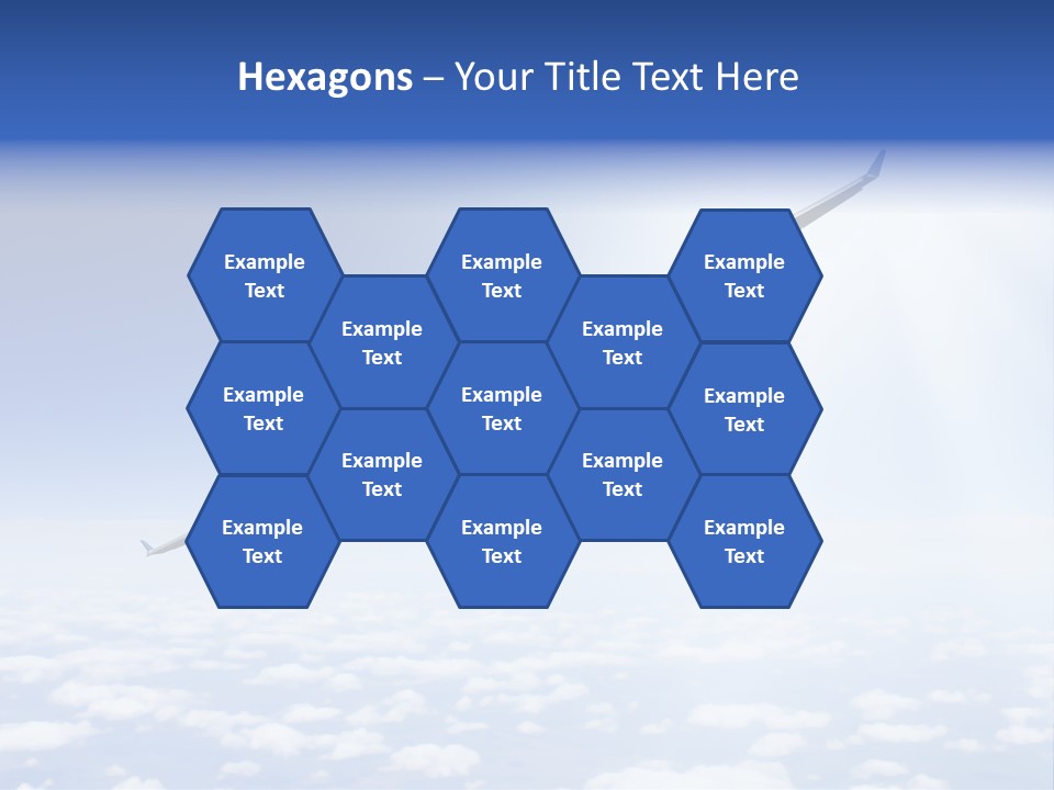 Glow Symbol Aircraft PowerPoint Template