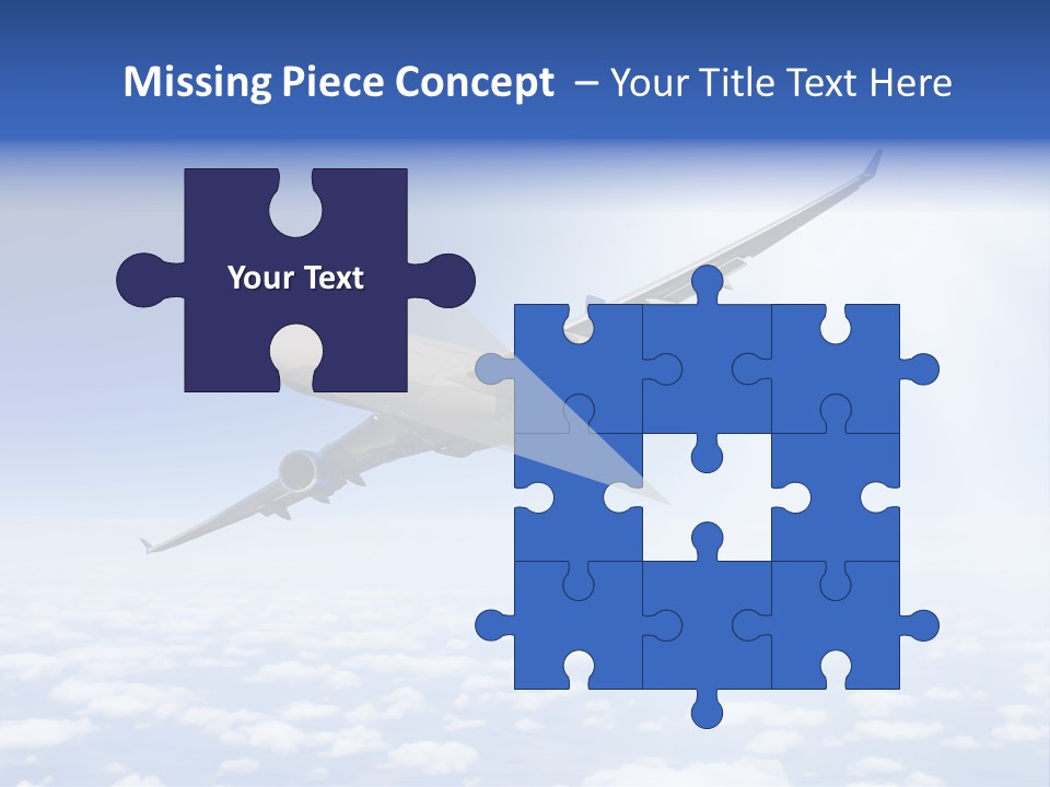 Glow Symbol Aircraft PowerPoint Template