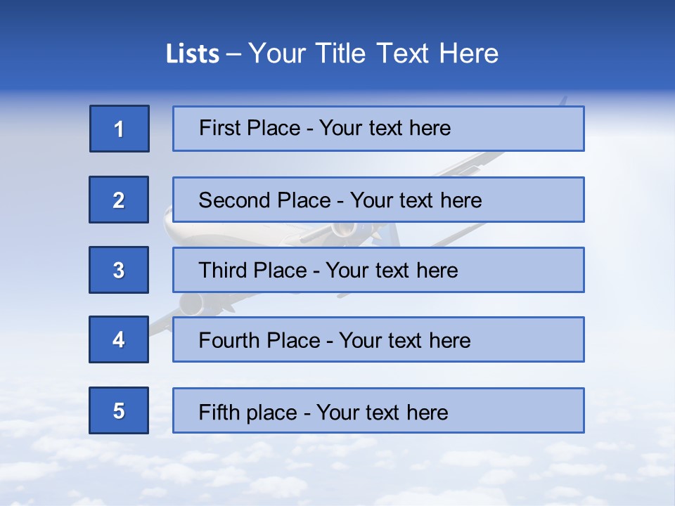 Glow Symbol Aircraft PowerPoint Template