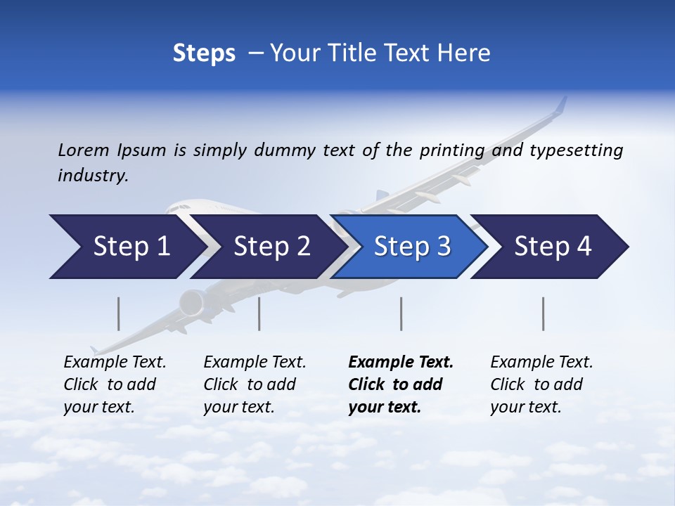 Glow Symbol Aircraft PowerPoint Template