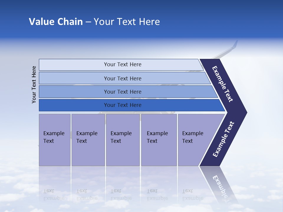 Glow Symbol Aircraft PowerPoint Template