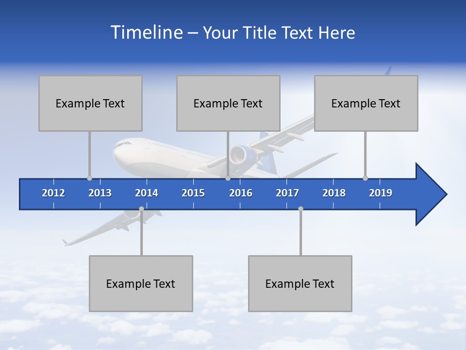 Glow Symbol Aircraft PowerPoint Template