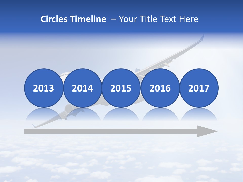 Glow Symbol Aircraft PowerPoint Template