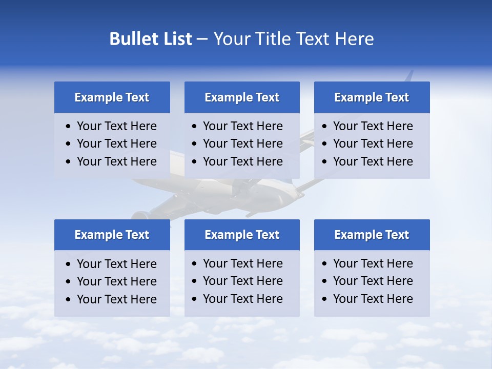 Glow Symbol Aircraft PowerPoint Template